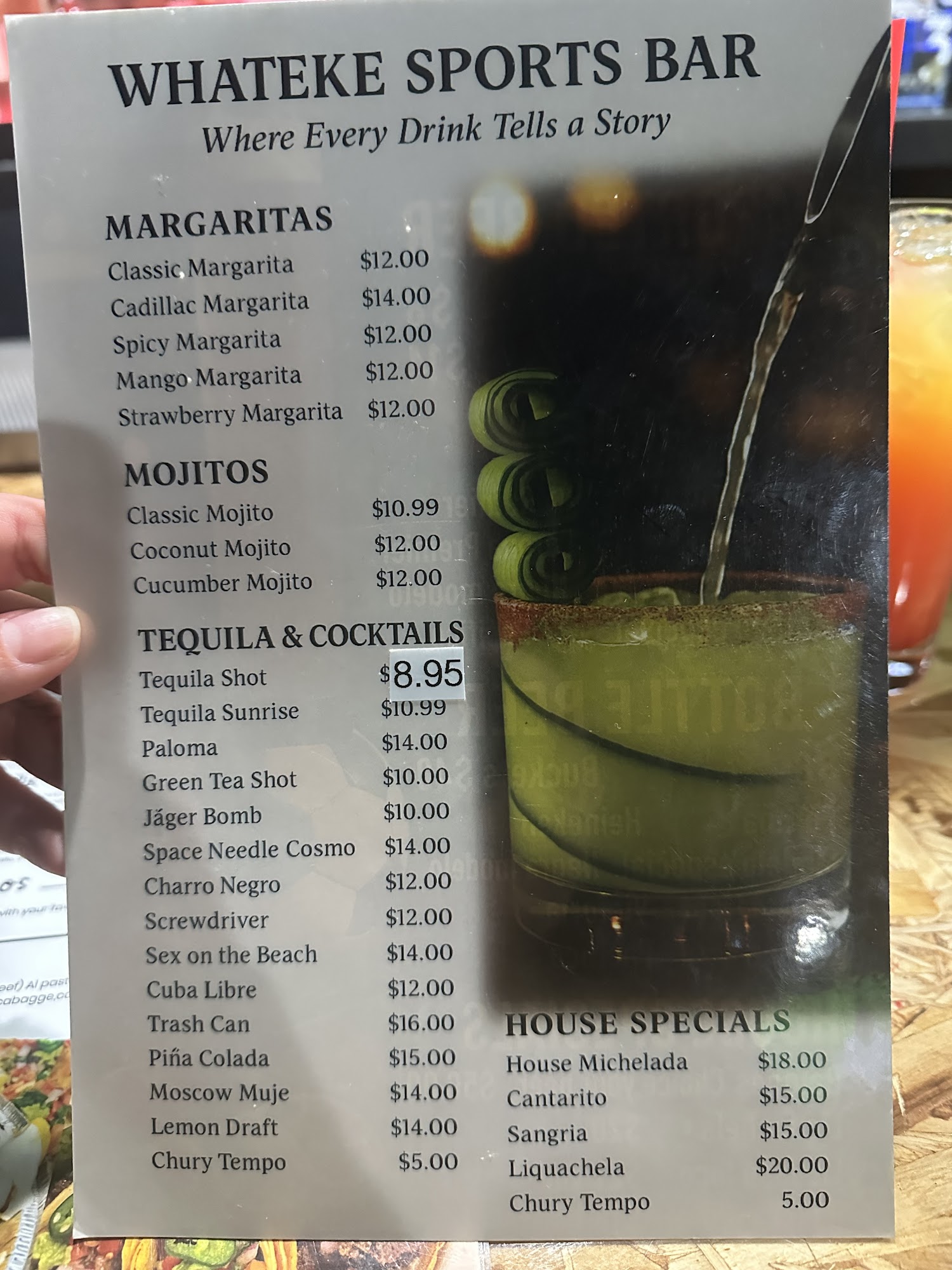 Whateke Sports Bar Menu