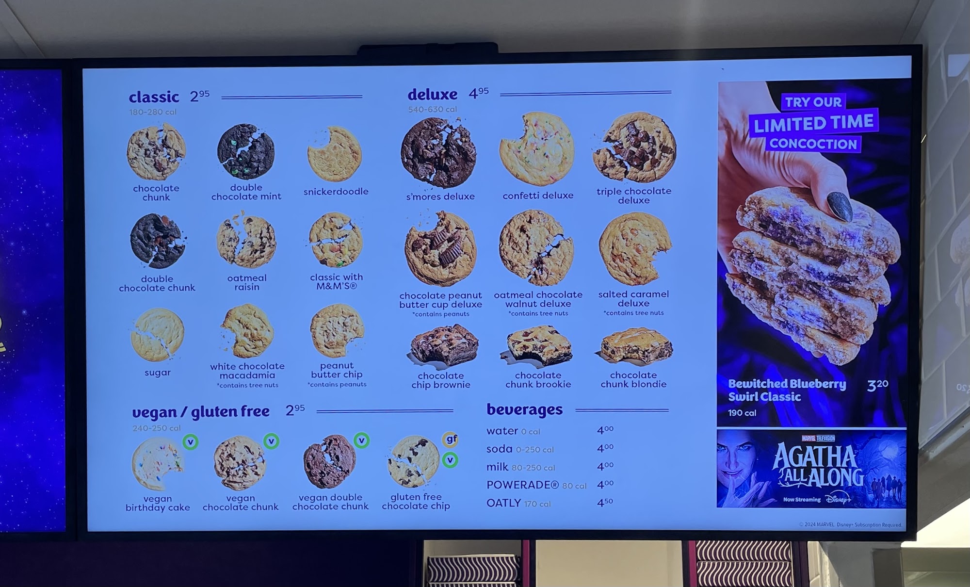 Insomnia Cookies Menu