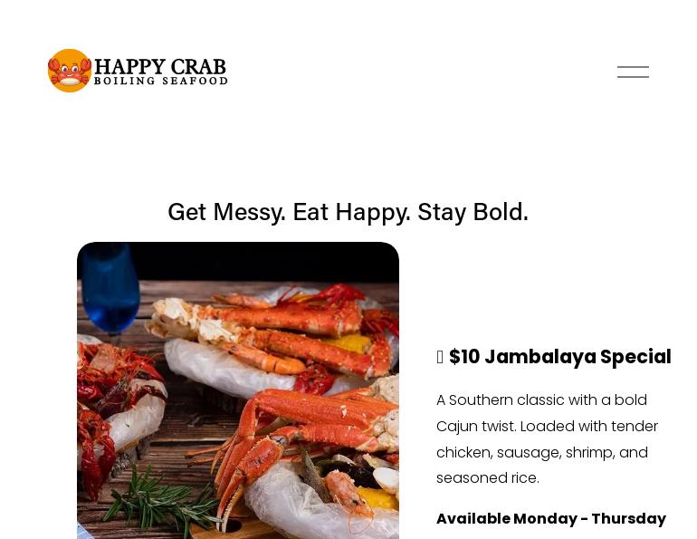 HAPPY CRAB Menu