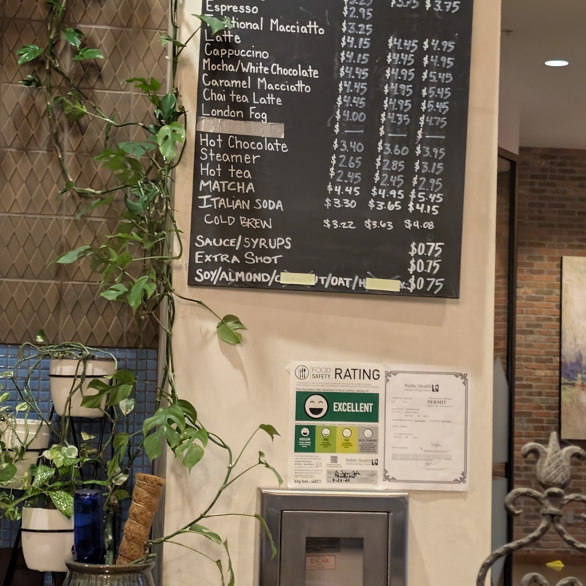 On Safari Espresso Menu