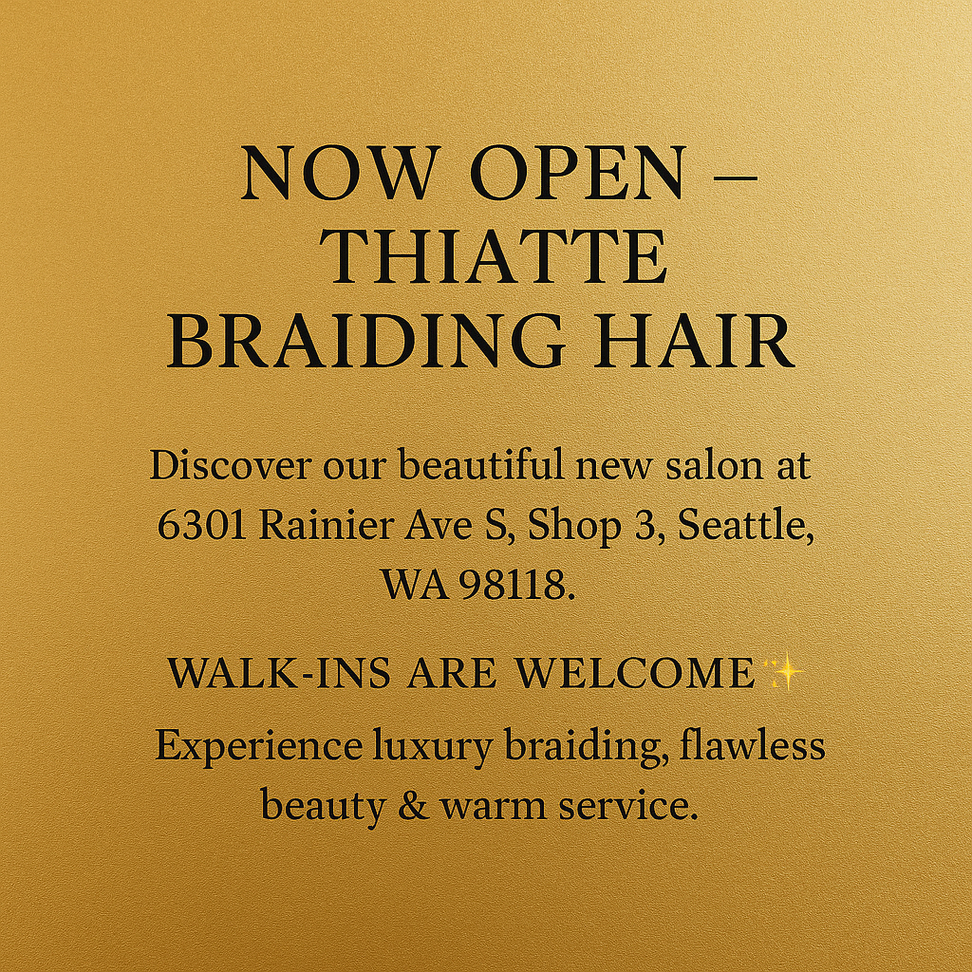 Thiatte braiding hair 6301 Rainier Ave S Shop 3, Seattle Washington 98118