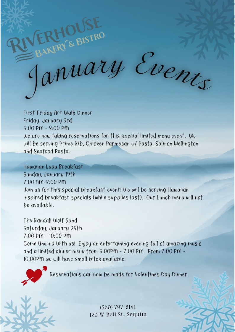 River House Bakery & Cafe Menu