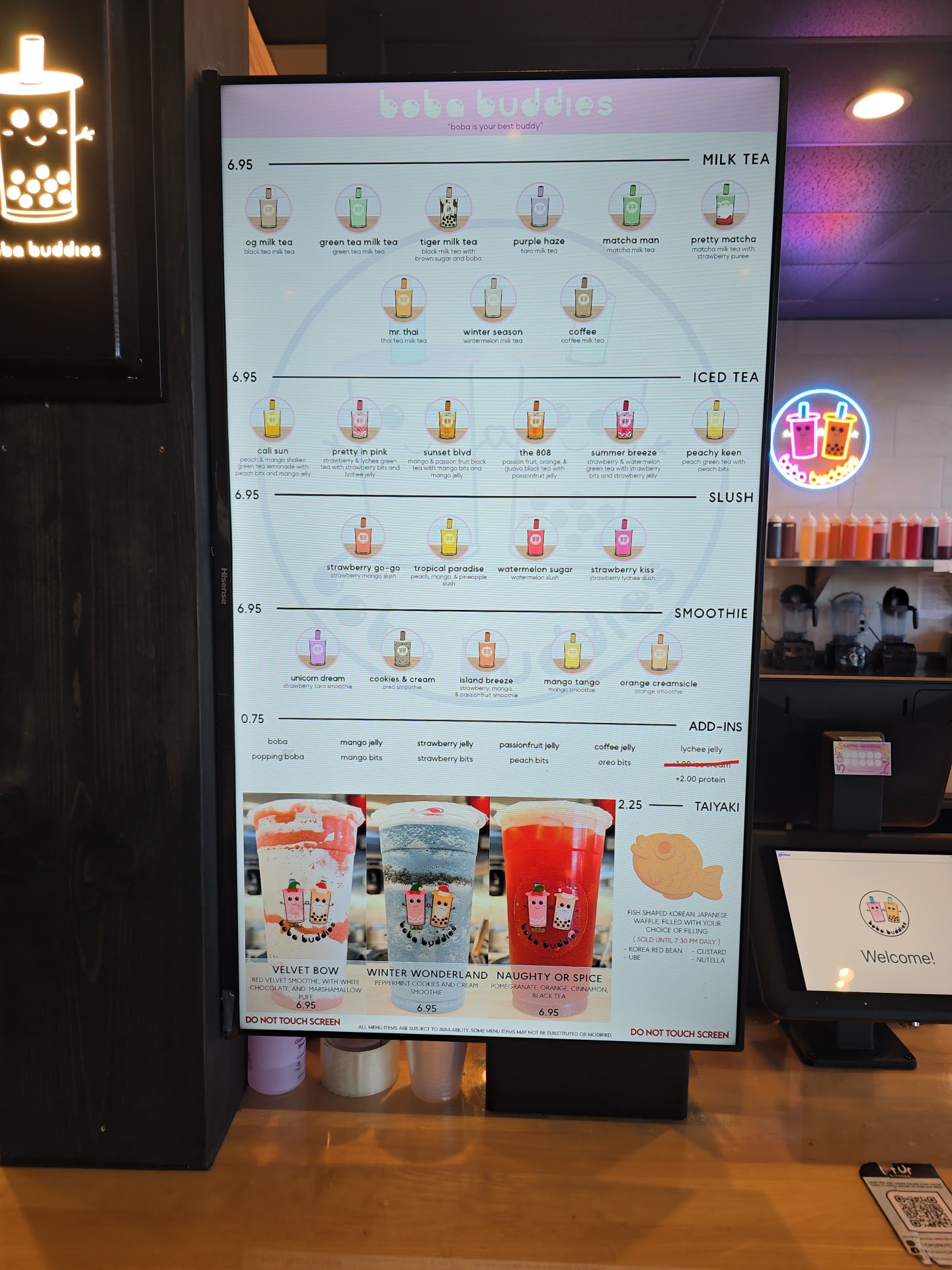 Boba Buddies Menu