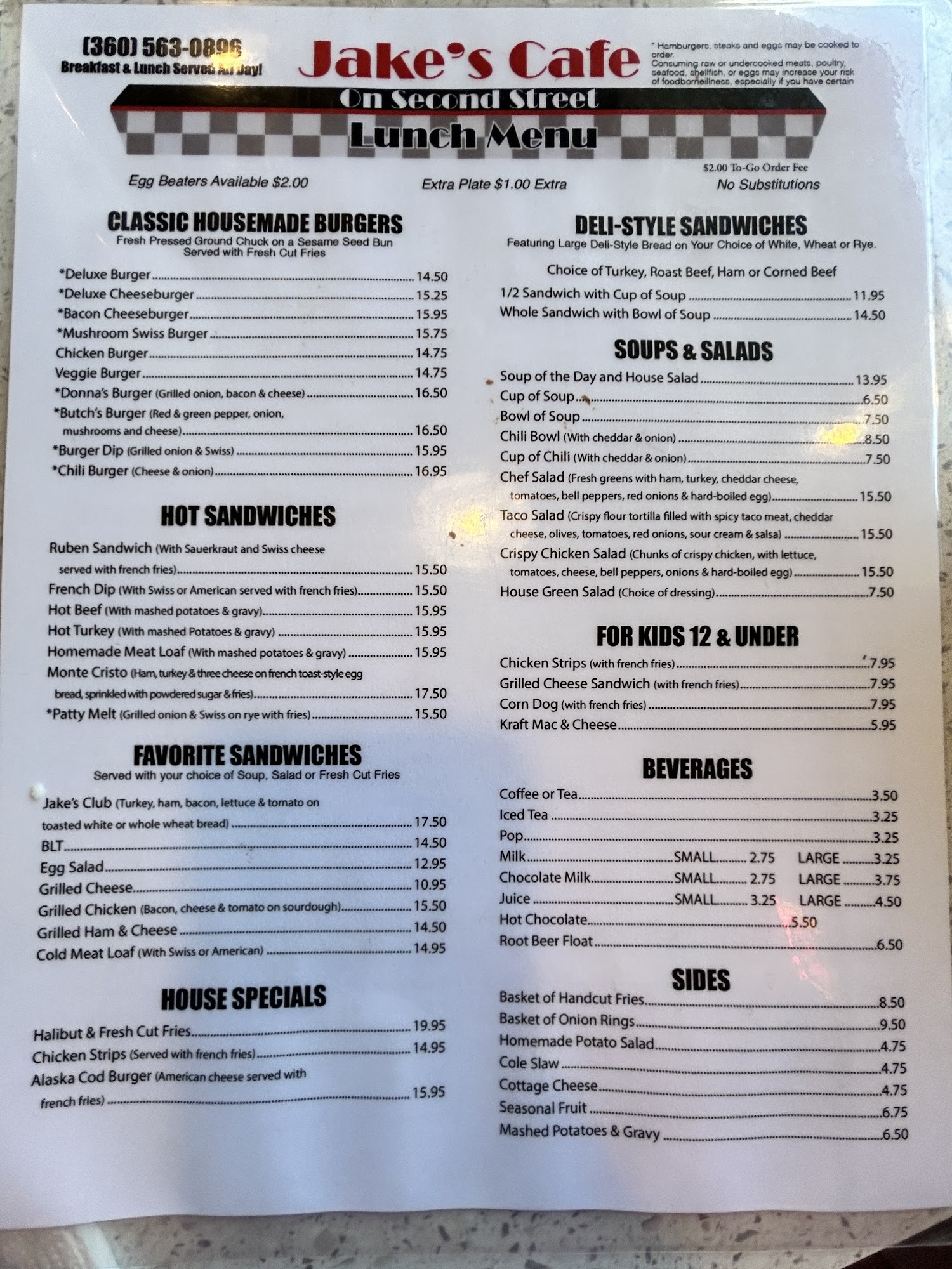 Jake's Cafe on 2nd Street Snohomish