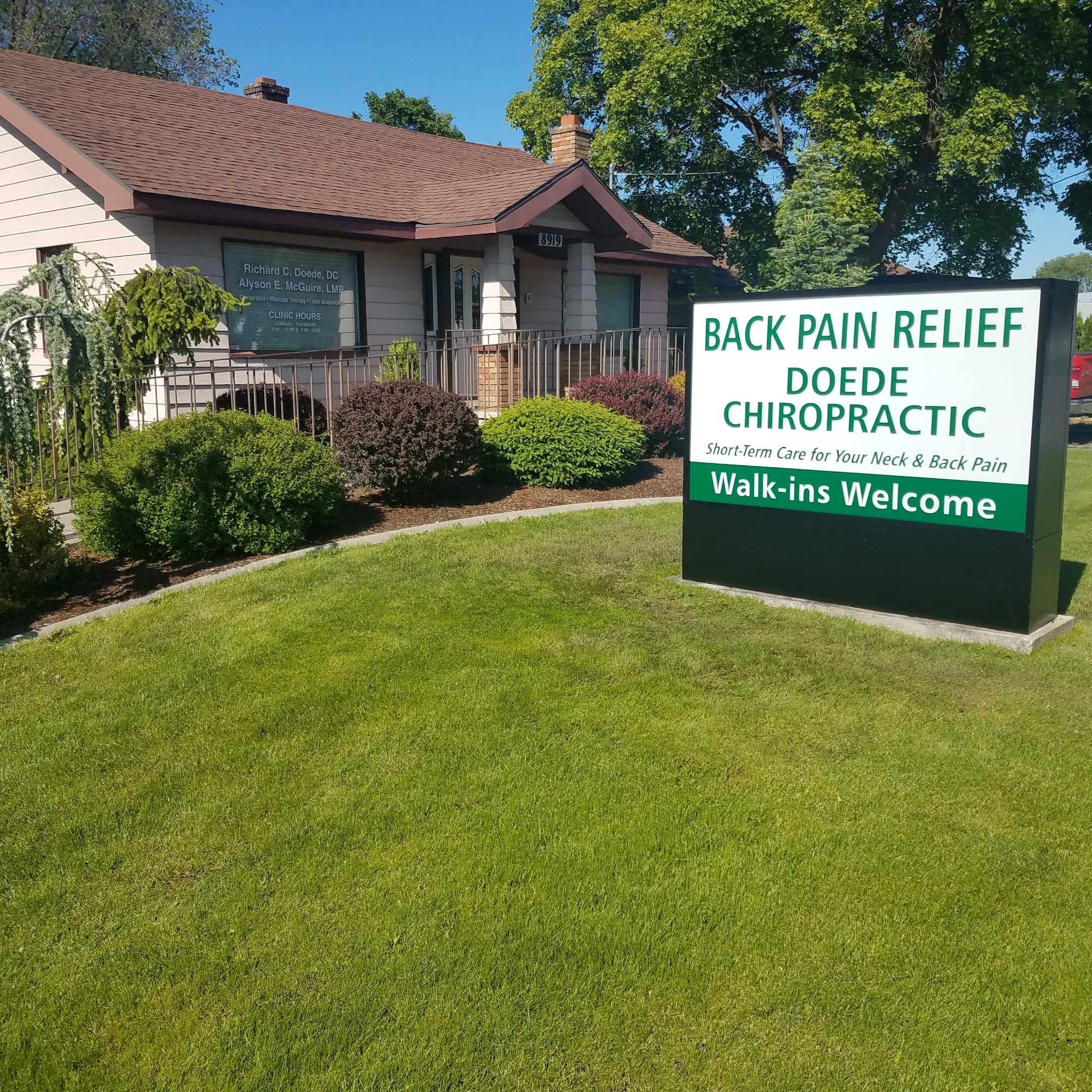 Doede Chiropractic Clinic 8919 E Broadway Ave, Spokane Valley Washington 99212