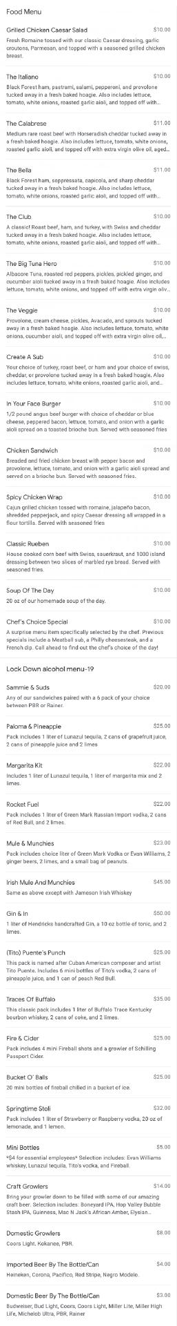 Jimmy’z Gastropub & Red Room Lounge Menu