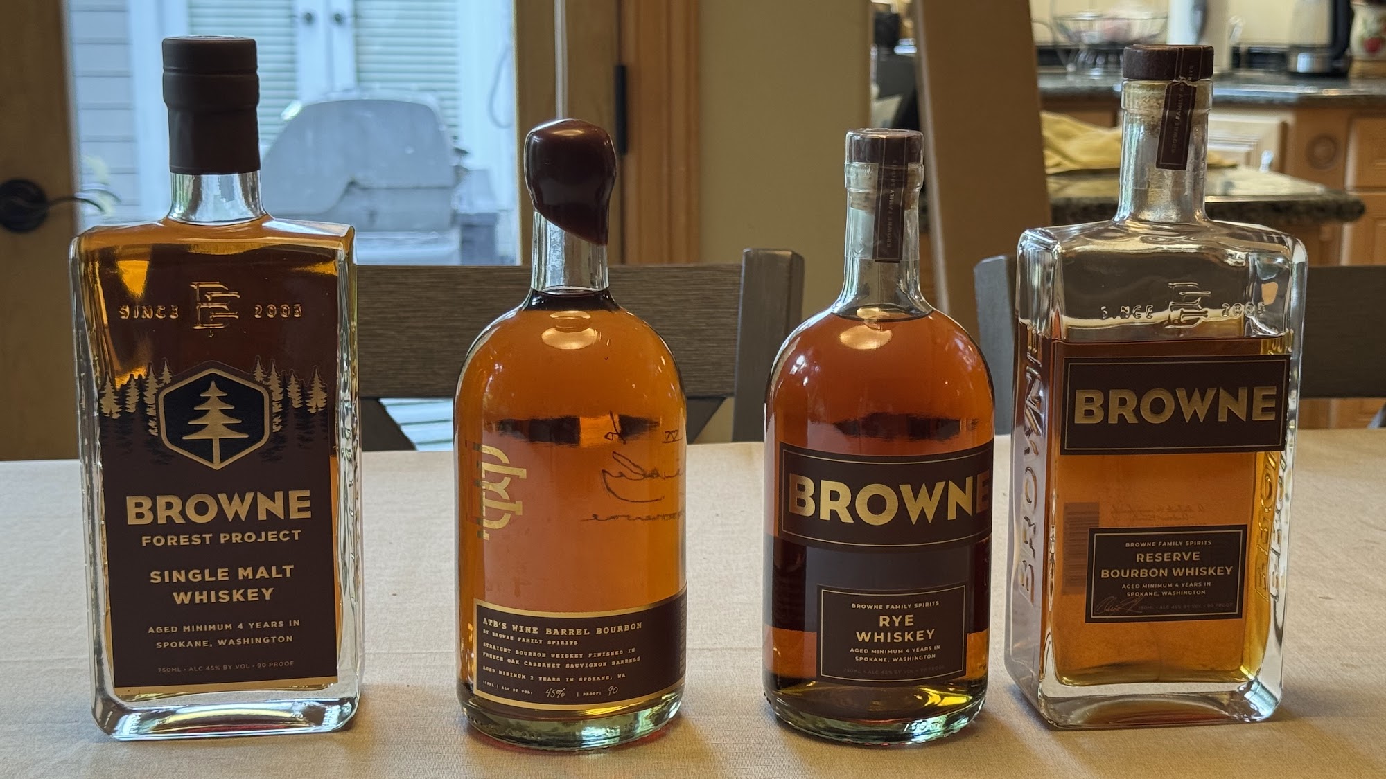 Browne Family Spirits Tasting Room & Distillery Menu