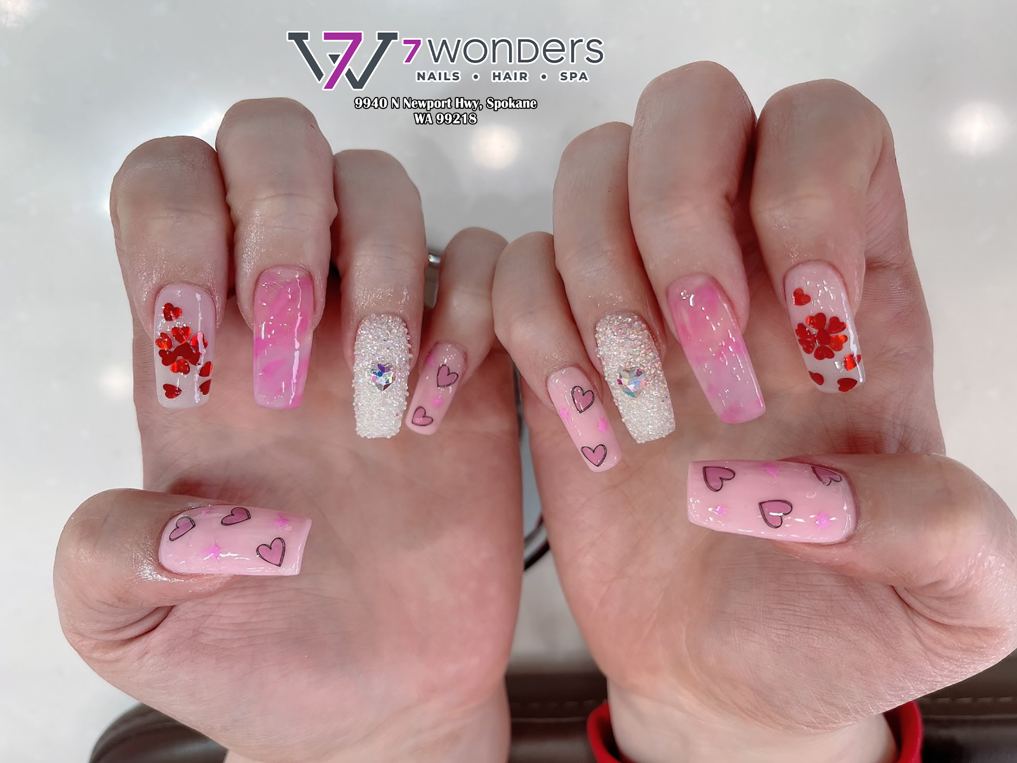 7 Wonders Nails Hair Spa - Northpointe | Best Manicure Spokane Pedicure Spokane Nail Salon Spokane 99218 9940 N Newport Hwy, Spokane Washington 99218