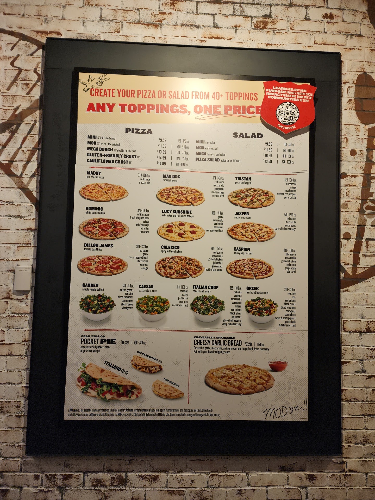 MOD Pizza Menu
