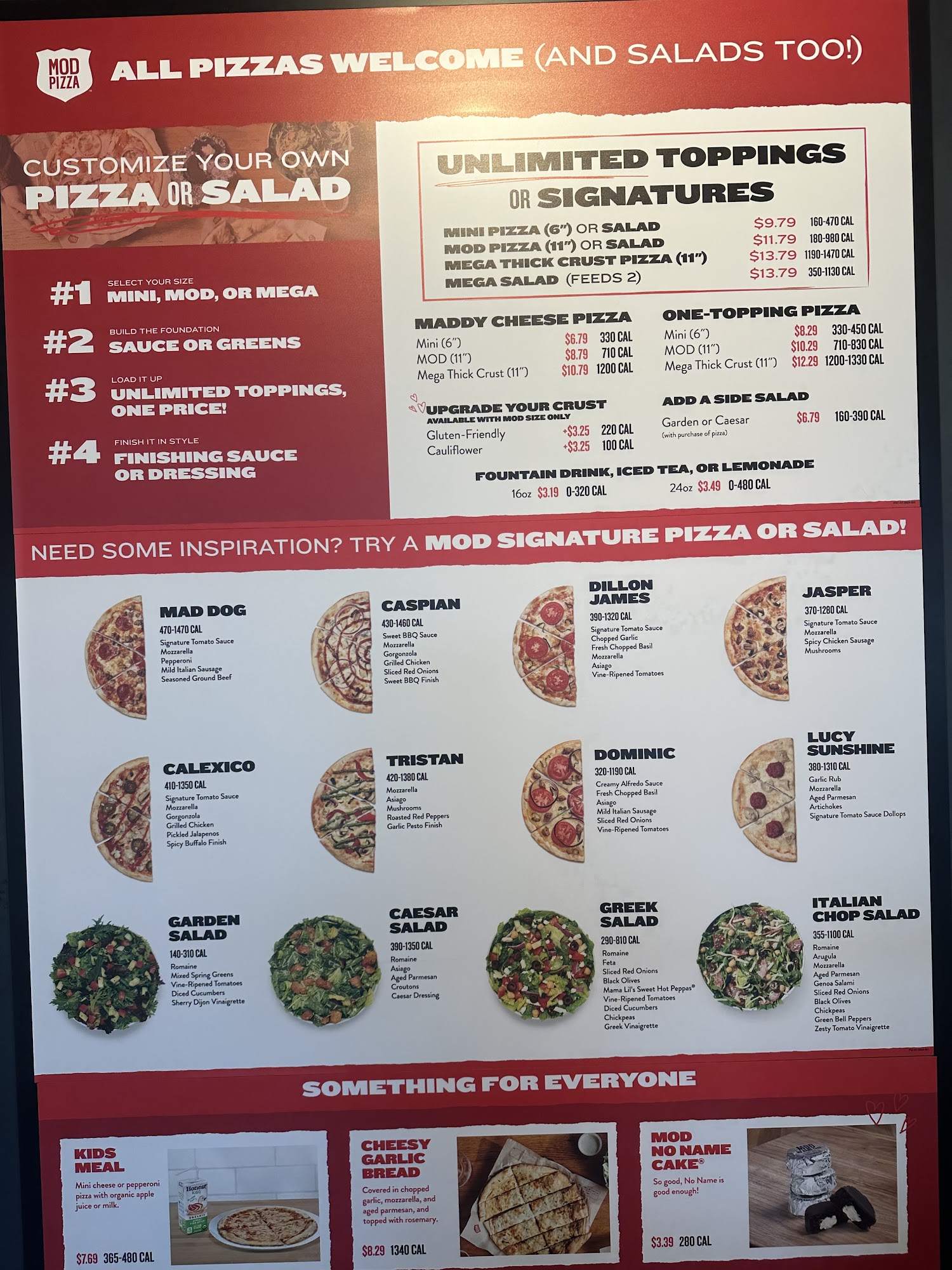 MOD Pizza Menu