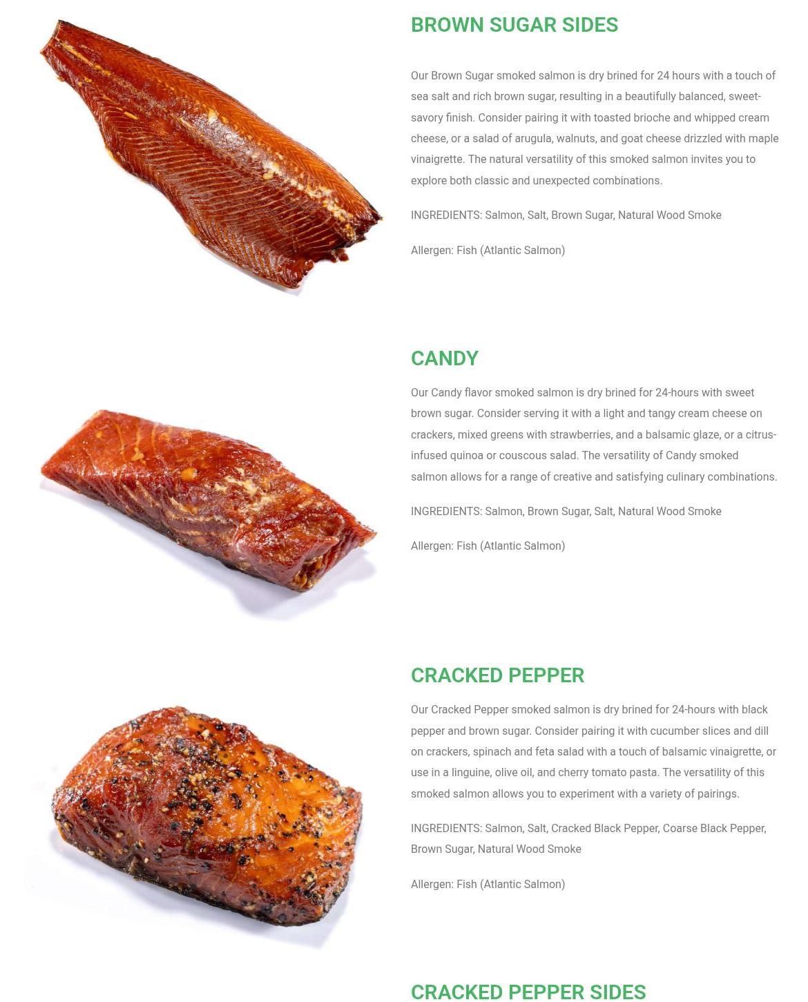 Northern Fish Products Co Menu