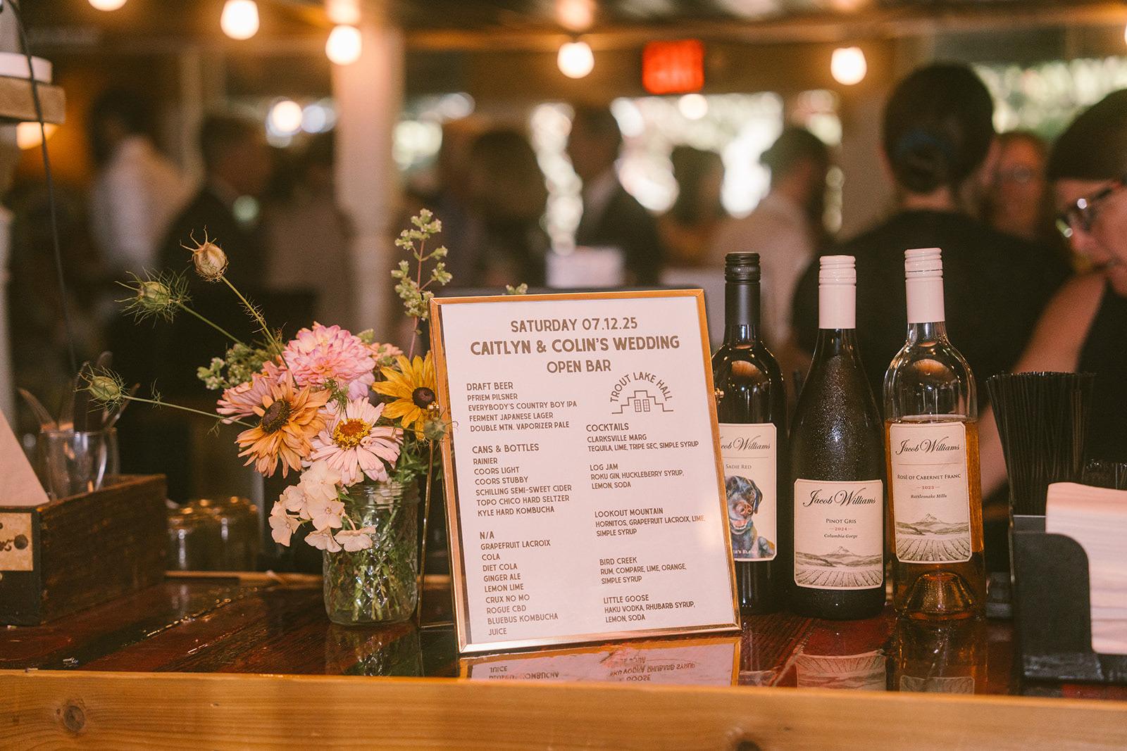 Trout Lake Hall Menu