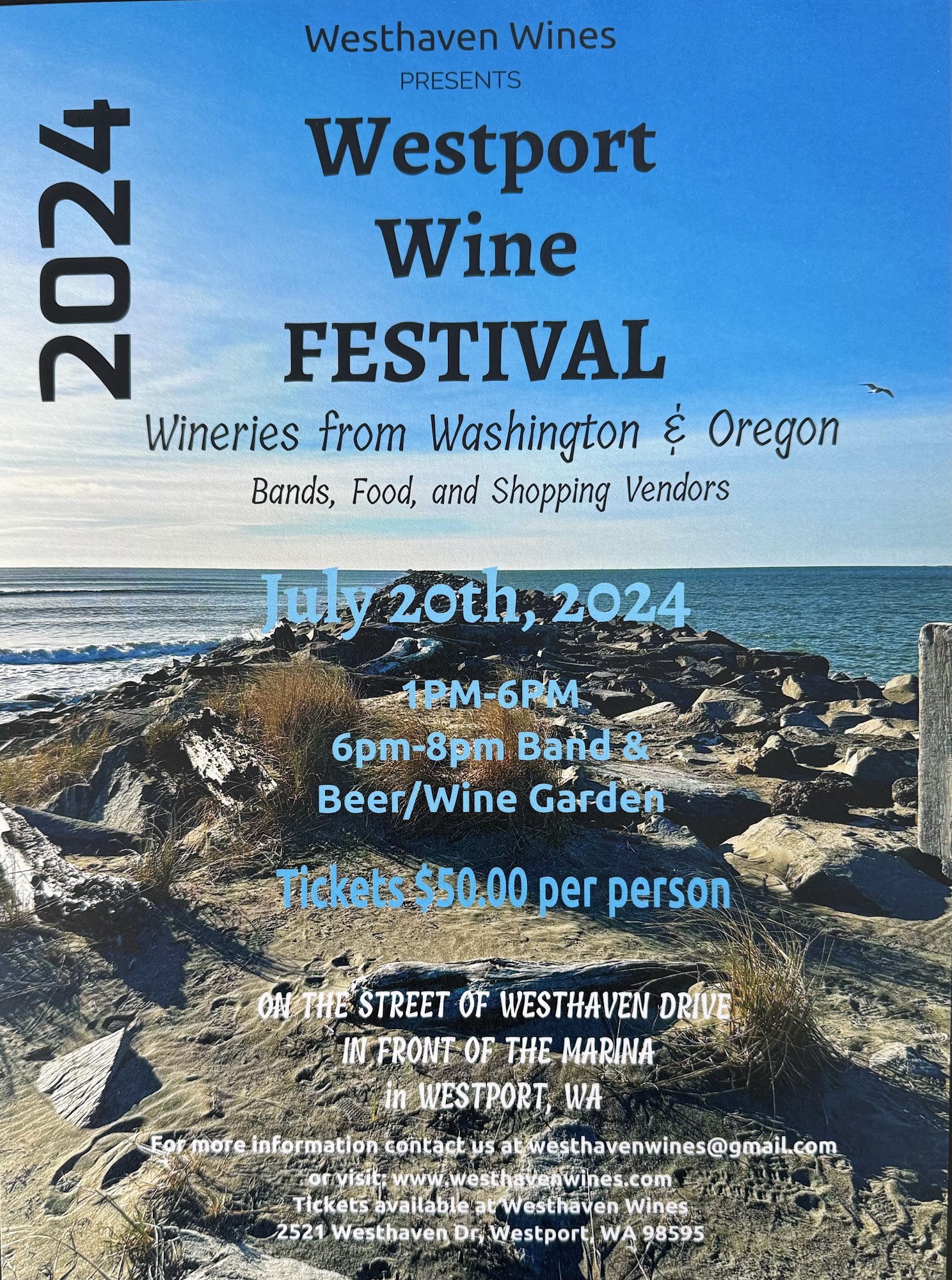 Westhaven Wines Menu