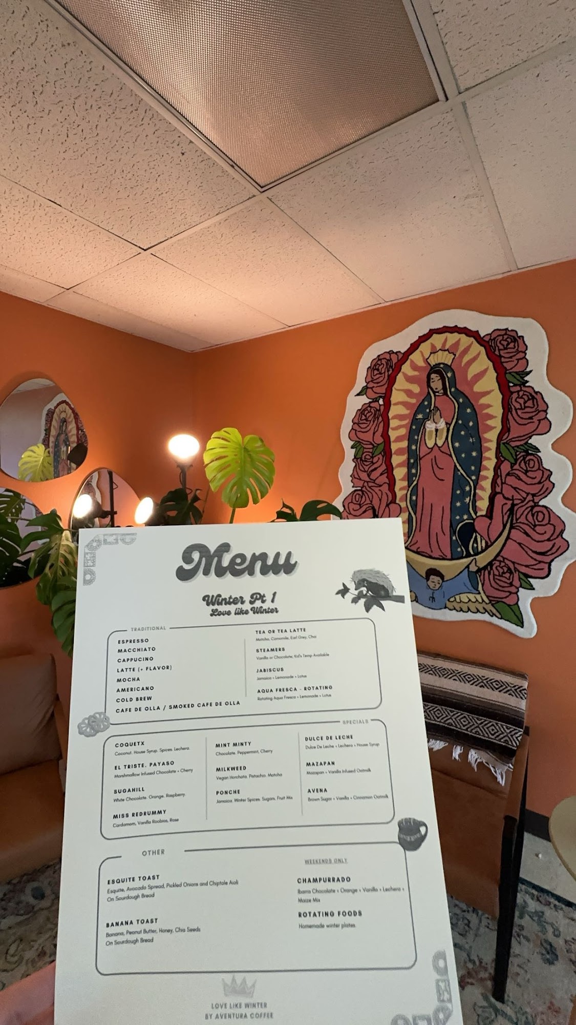 Aventura Coffee Menu