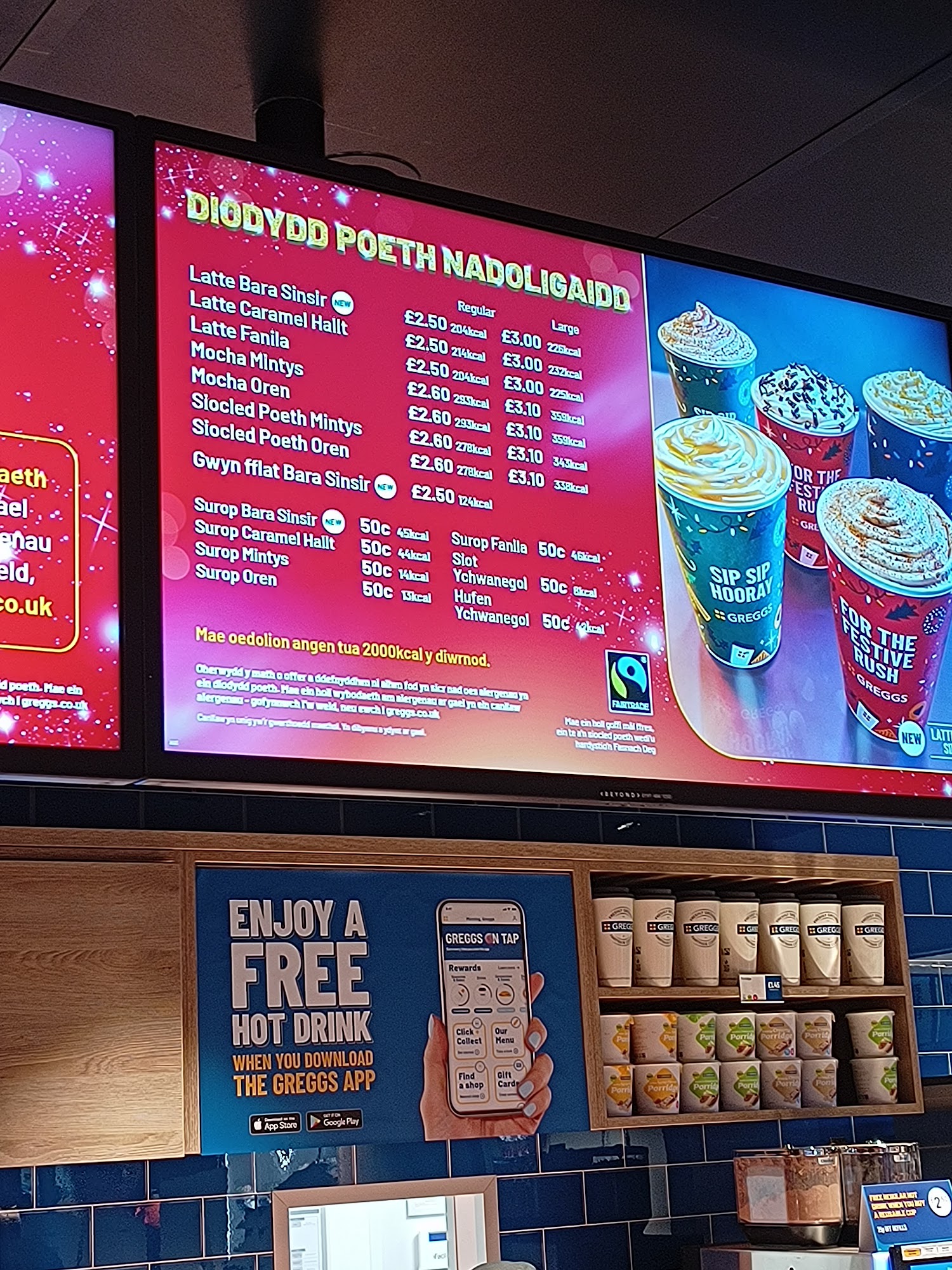 Greggs Menu