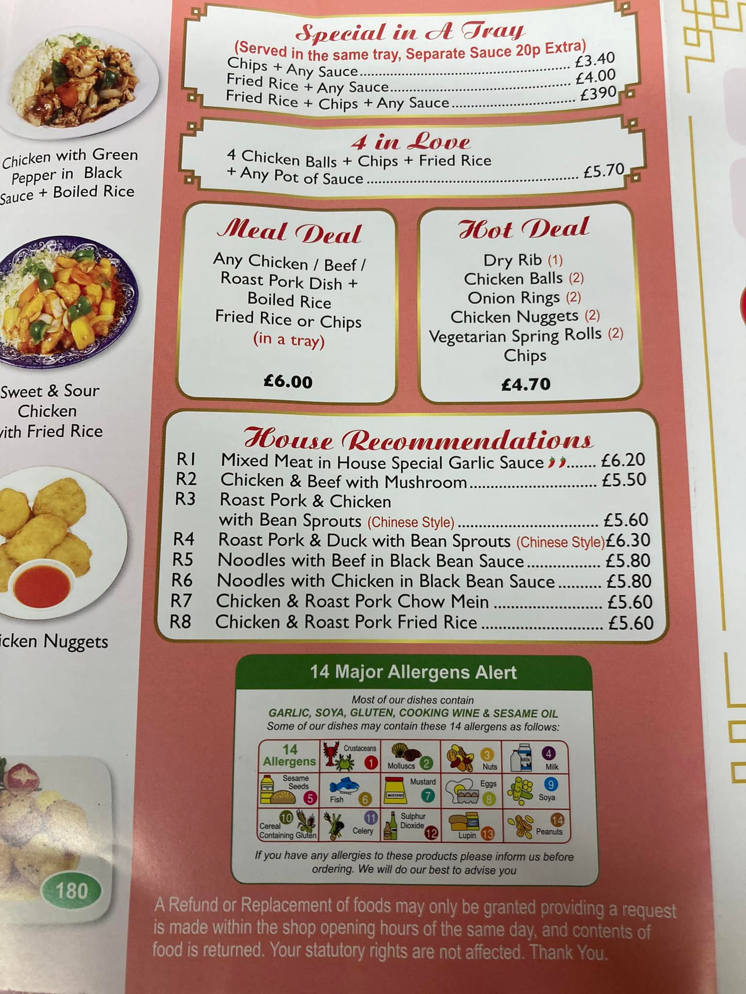 Peking Town Menu