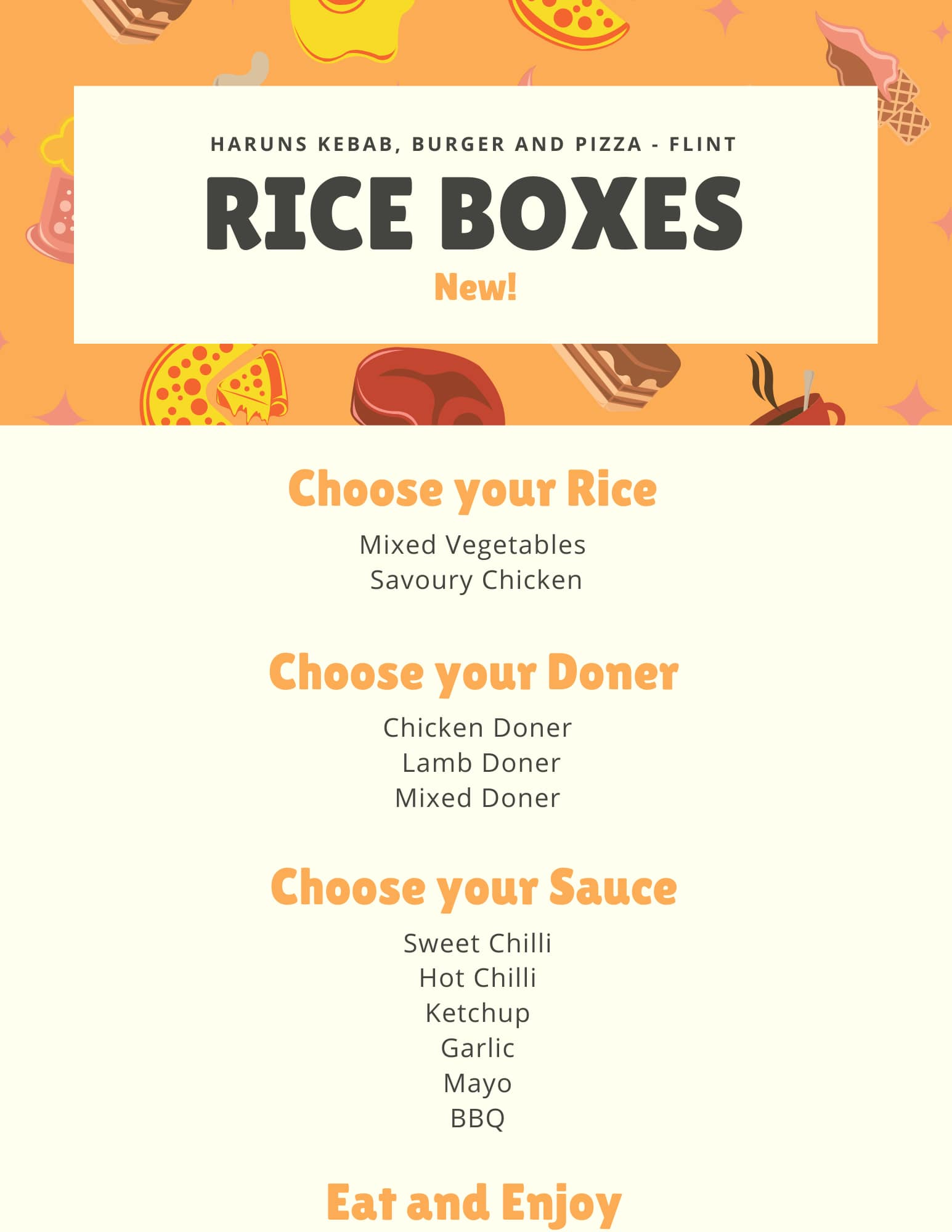 Harun's Kebab House Menu
