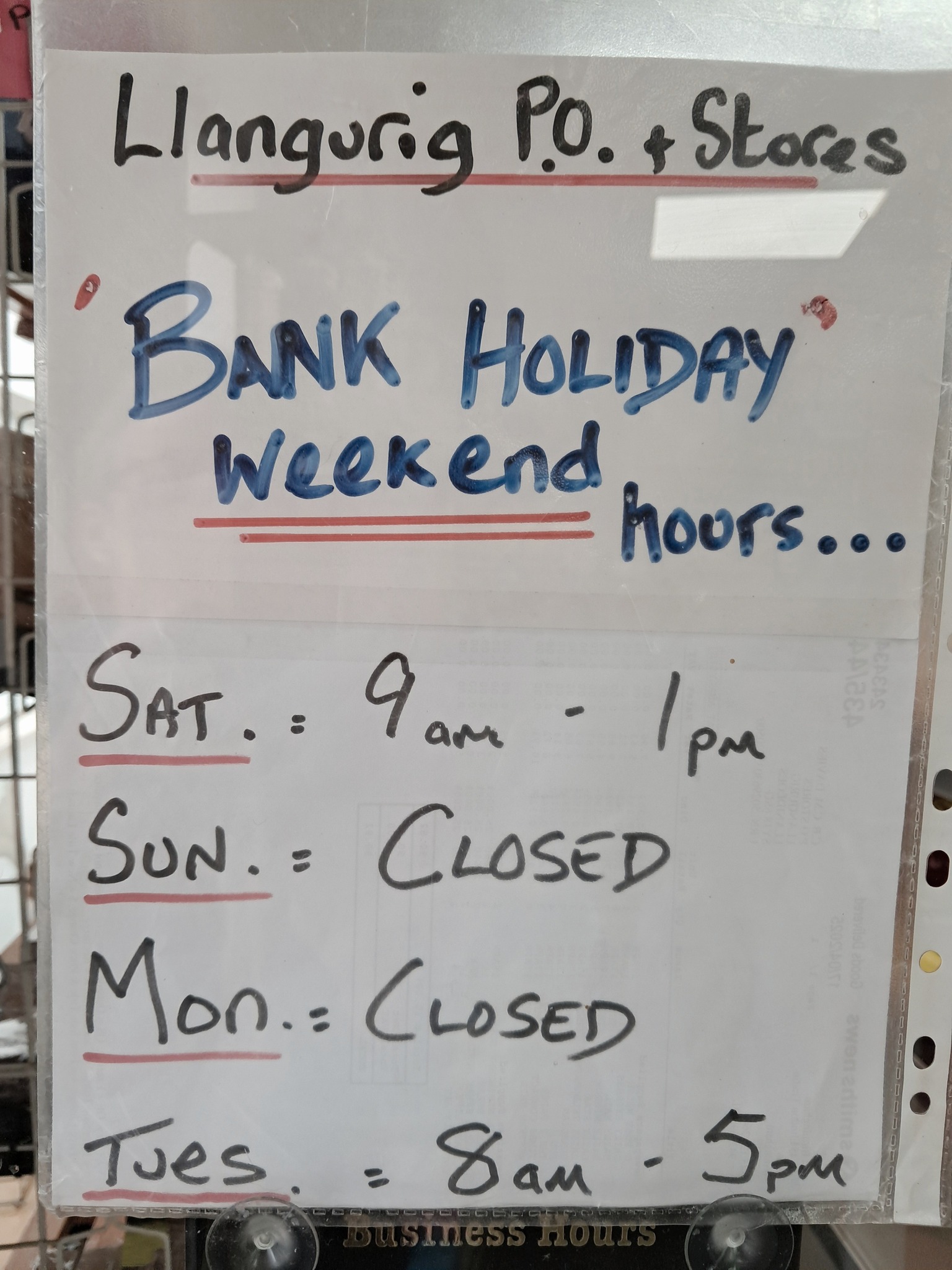 Llangurig Post Office & Stores.