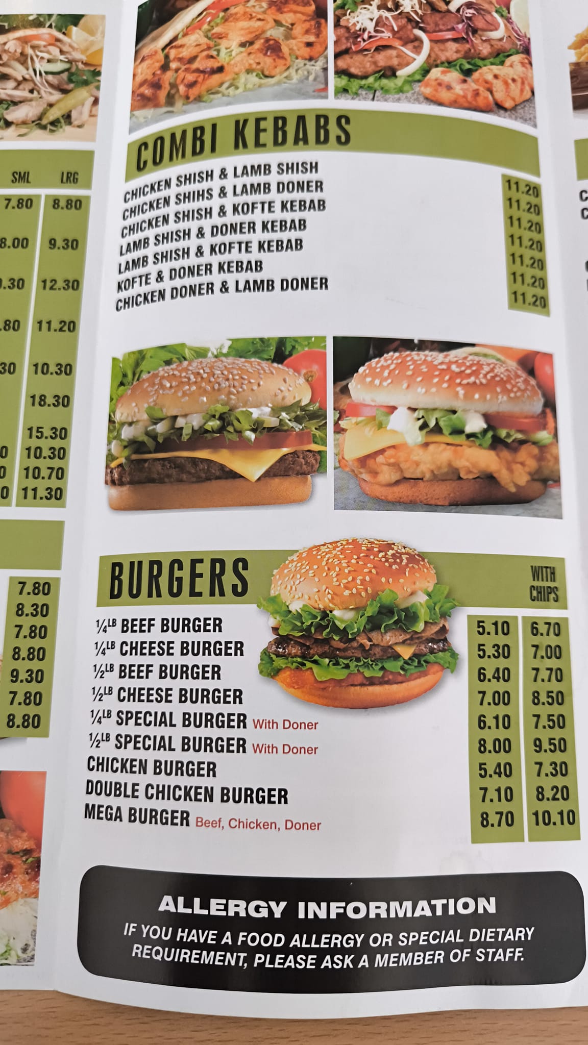 King Kebab Menu