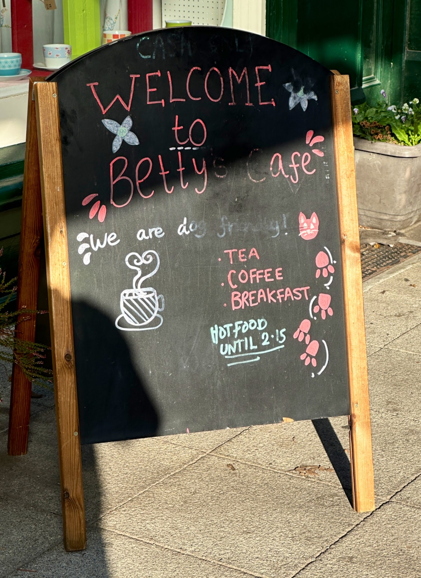 Betty's Cafe Menu