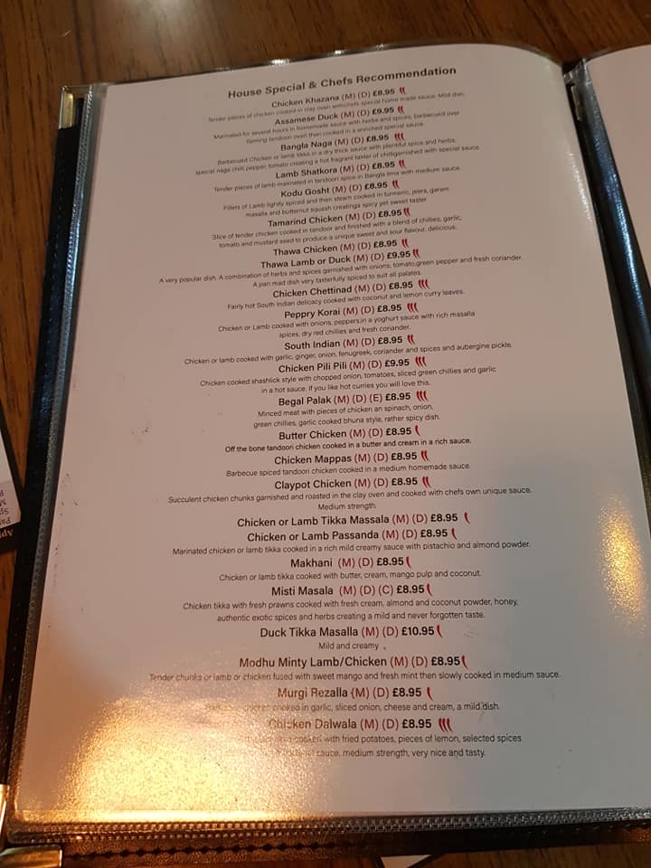 Spice Hut Menu