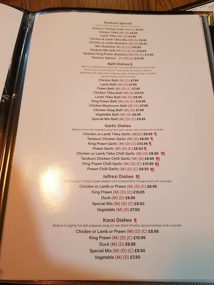 Spice Hut Menu