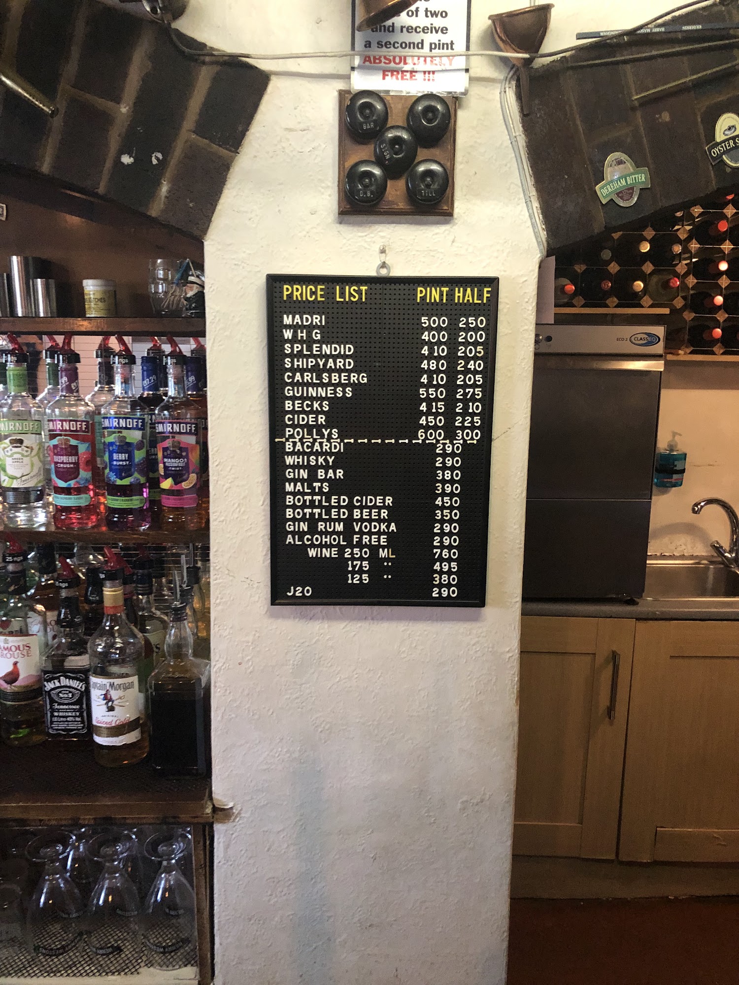 The White Horse Inn Menu