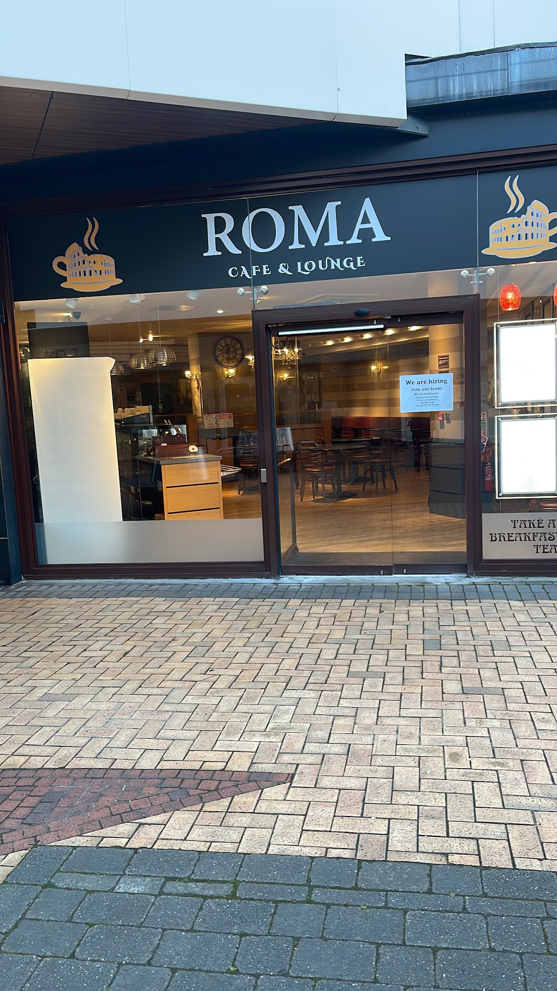 Roma Cafe & Lounge 114 Gracechurch Shopping Centre, The Parade, Birmingham, Sutton Coldfield