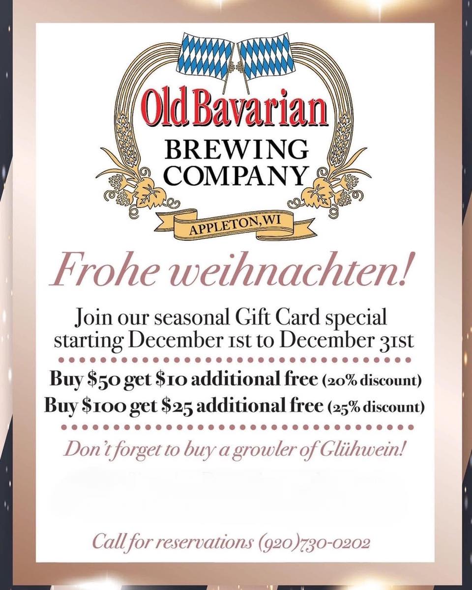 Old Bavarian Brewing Company Menu