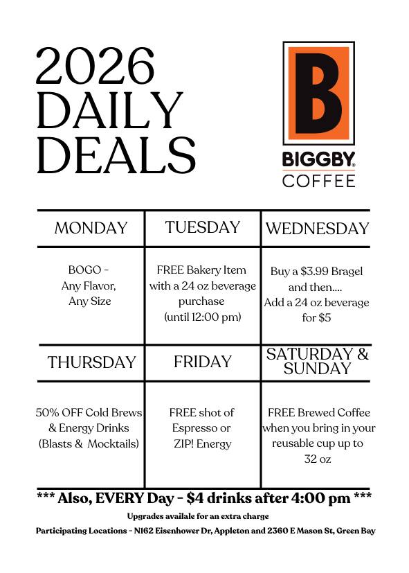 BIGGBY COFFEE Menu