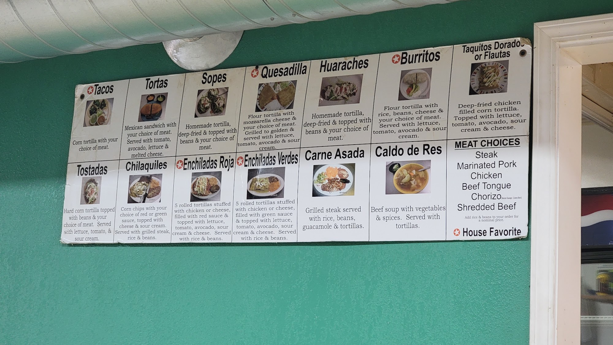 La Tapatia Menu