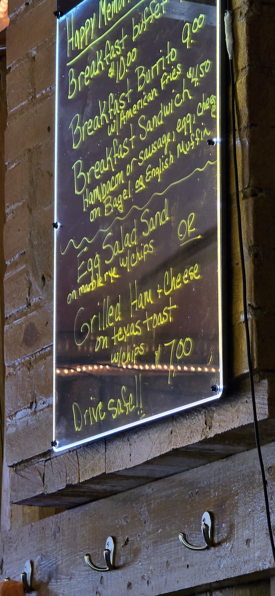 Fisher's Camp Resort Menu