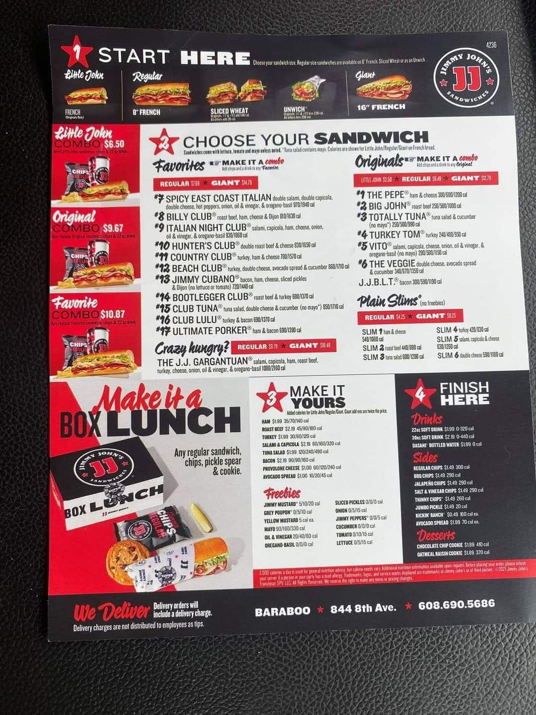 Jimmy John's Menu