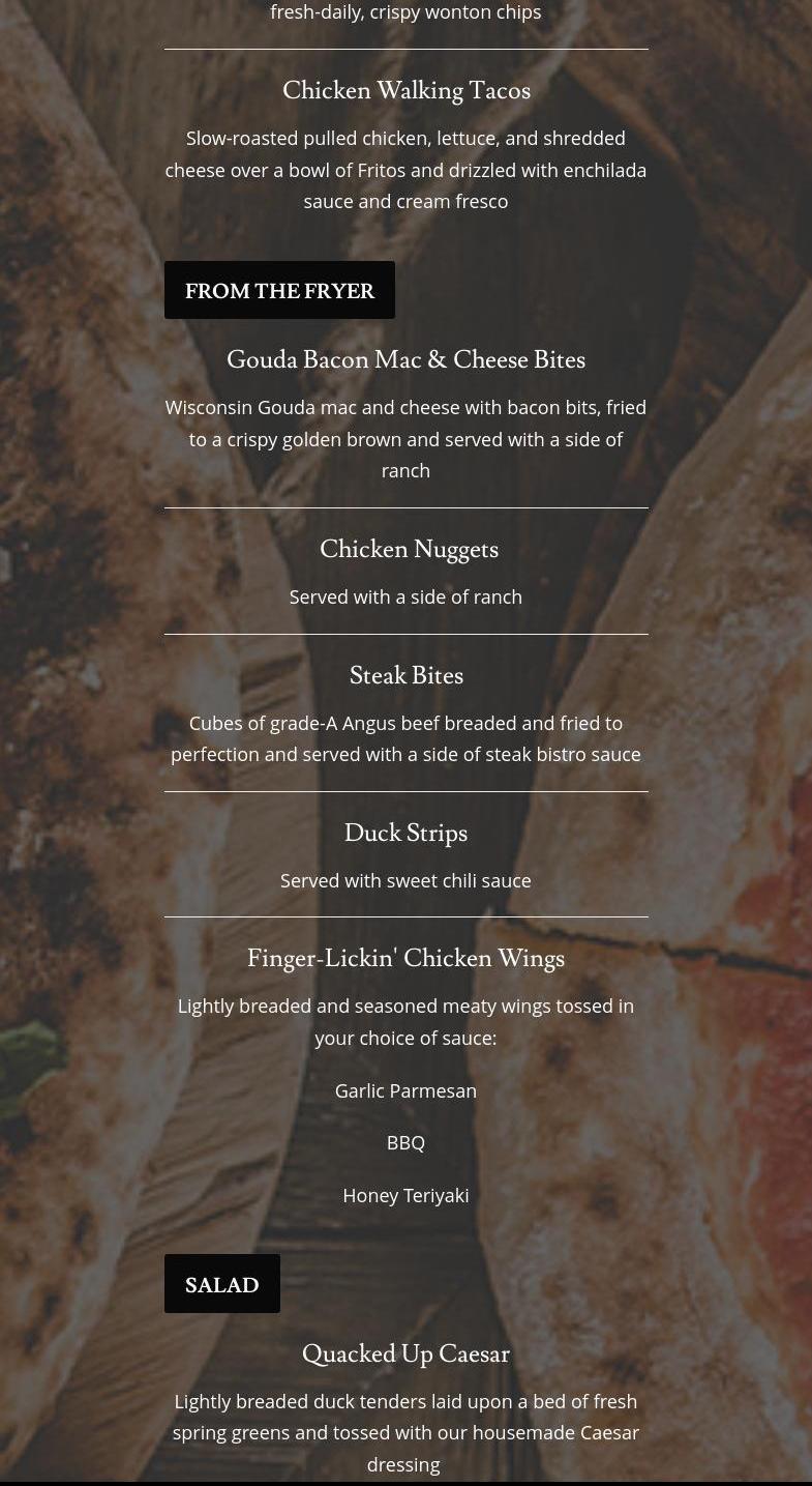 SoLu Estate Winery & Meadery Menu