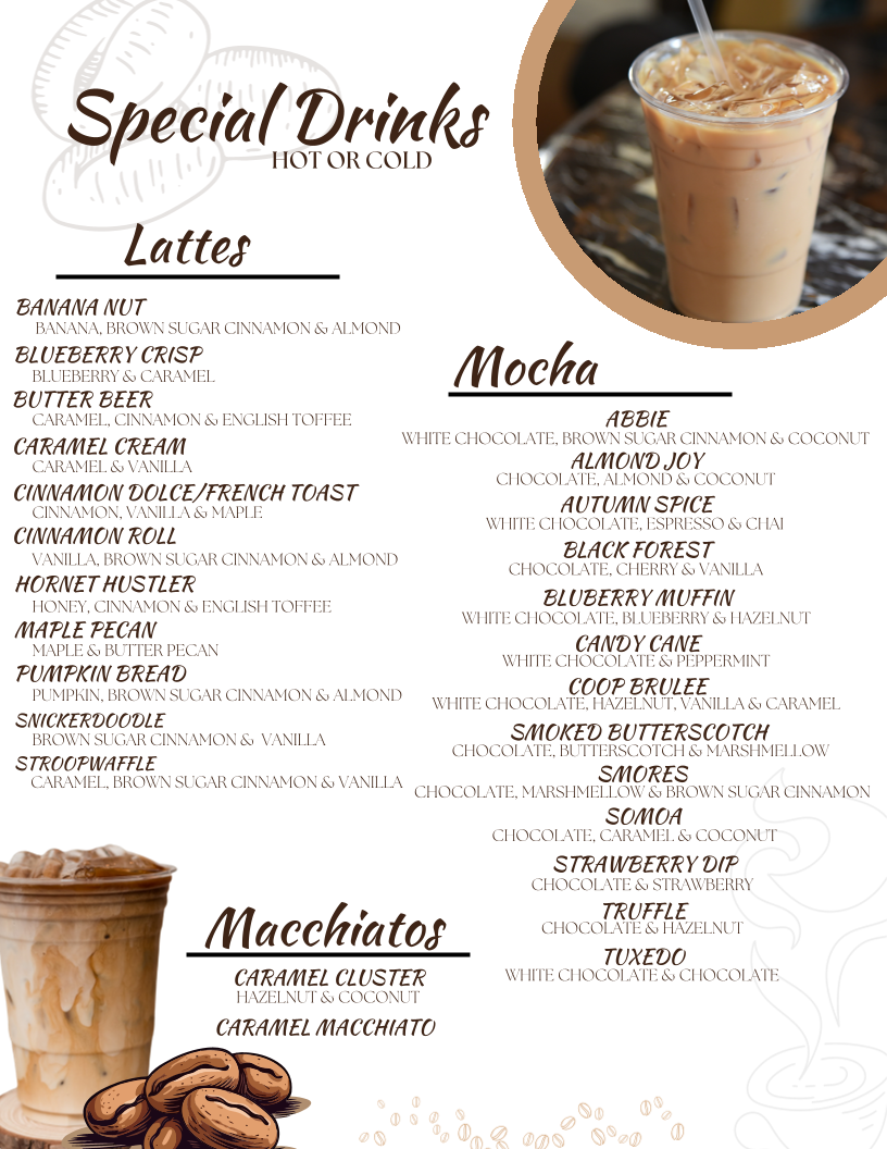 The Coffee Coop II Menu