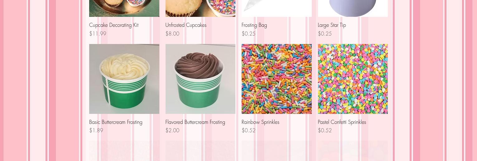 The Cupcake Couture Menu