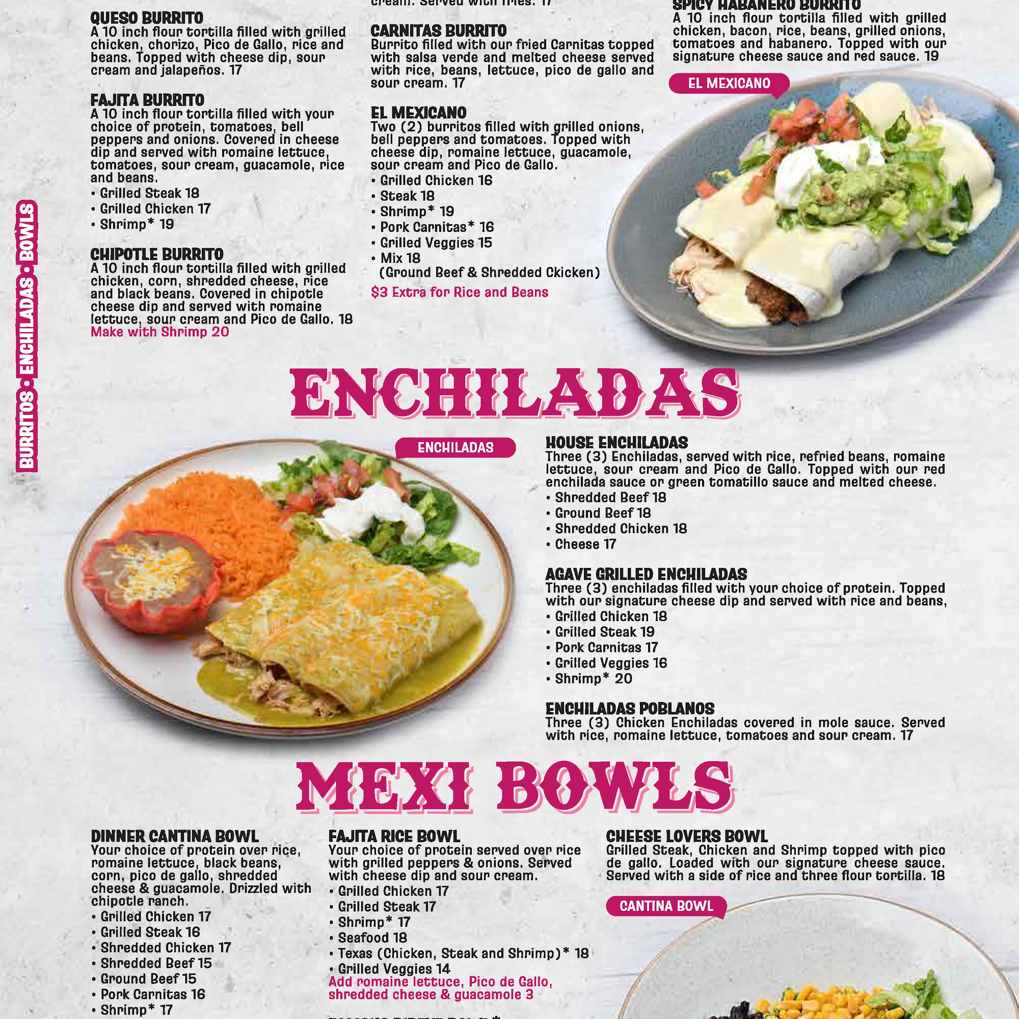 Mexico Lindo - De Pere Menu