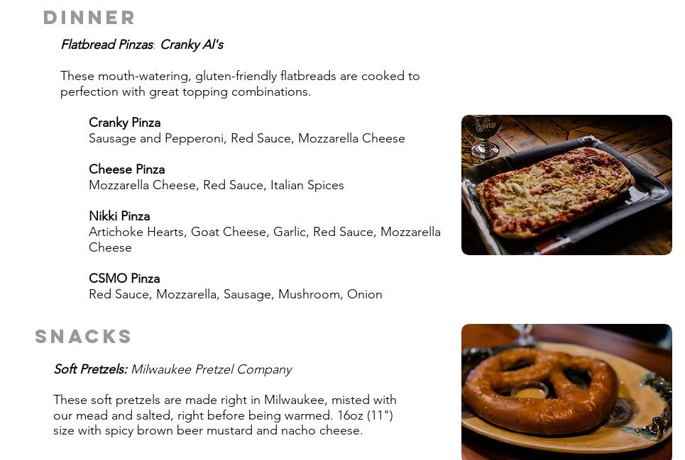 The Hive Taproom Menu