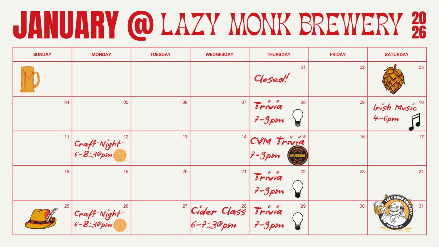 Lazy Monk Brewing LLC Eau Claire