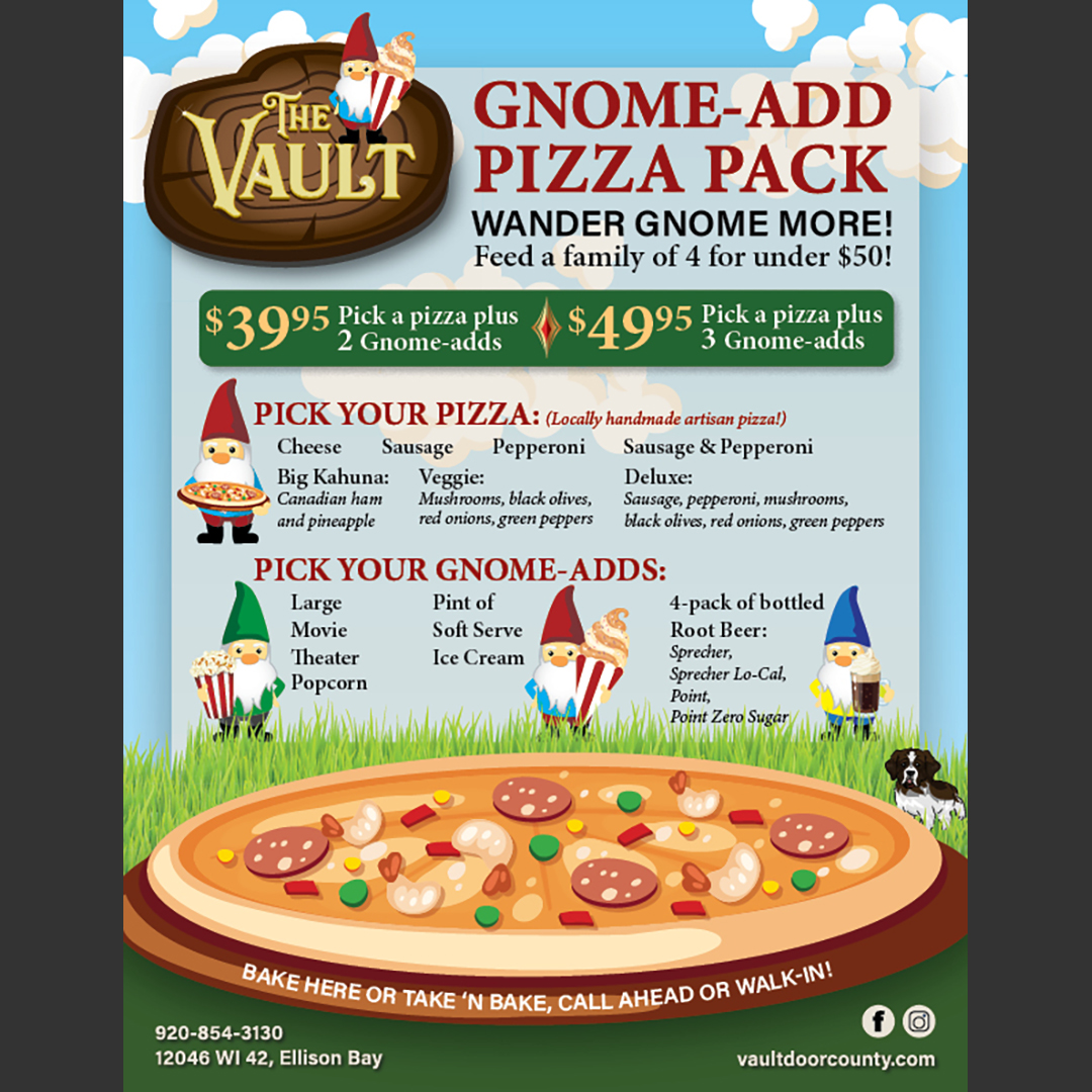 The Vault Door County Menu