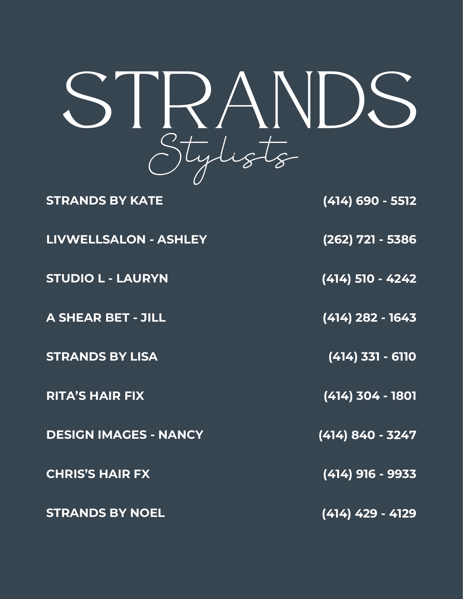 STRANDS 9443 S 29th St, Franklin Wisconsin 53132