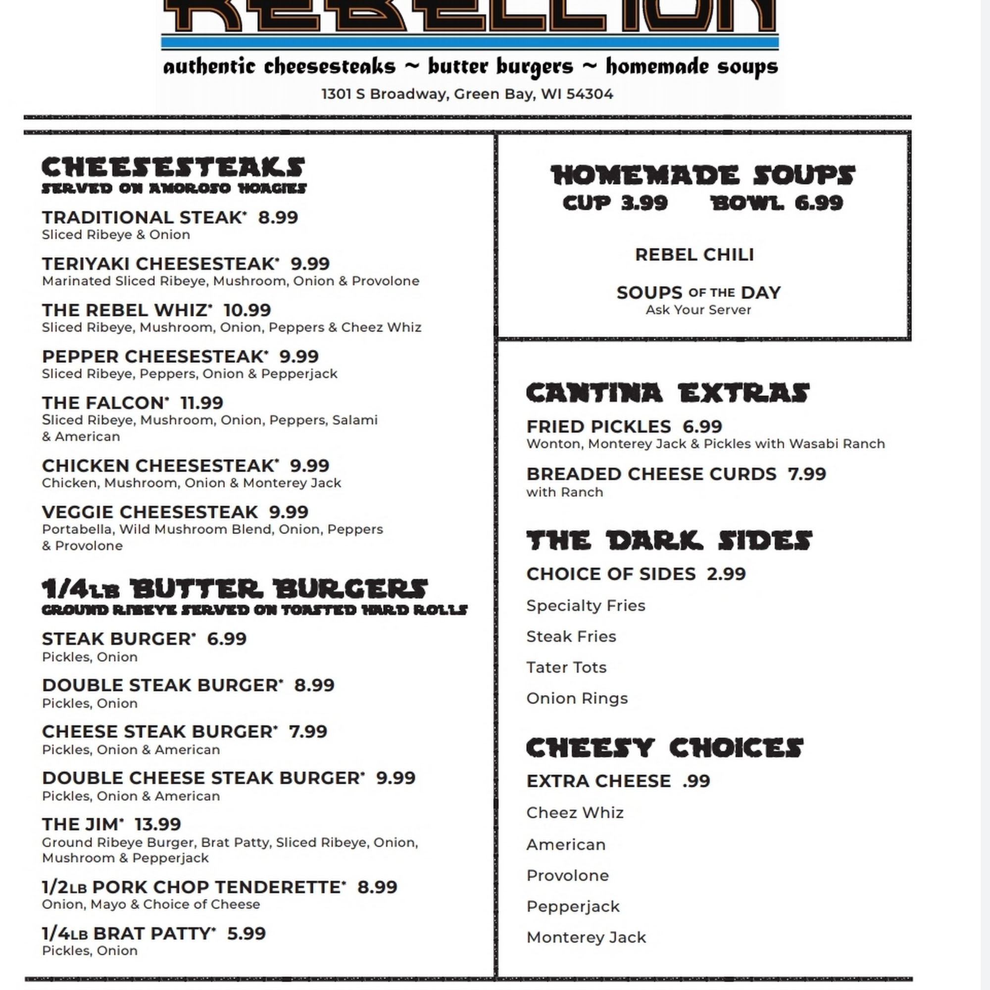 Cheesesteak Rebellion Green Bay