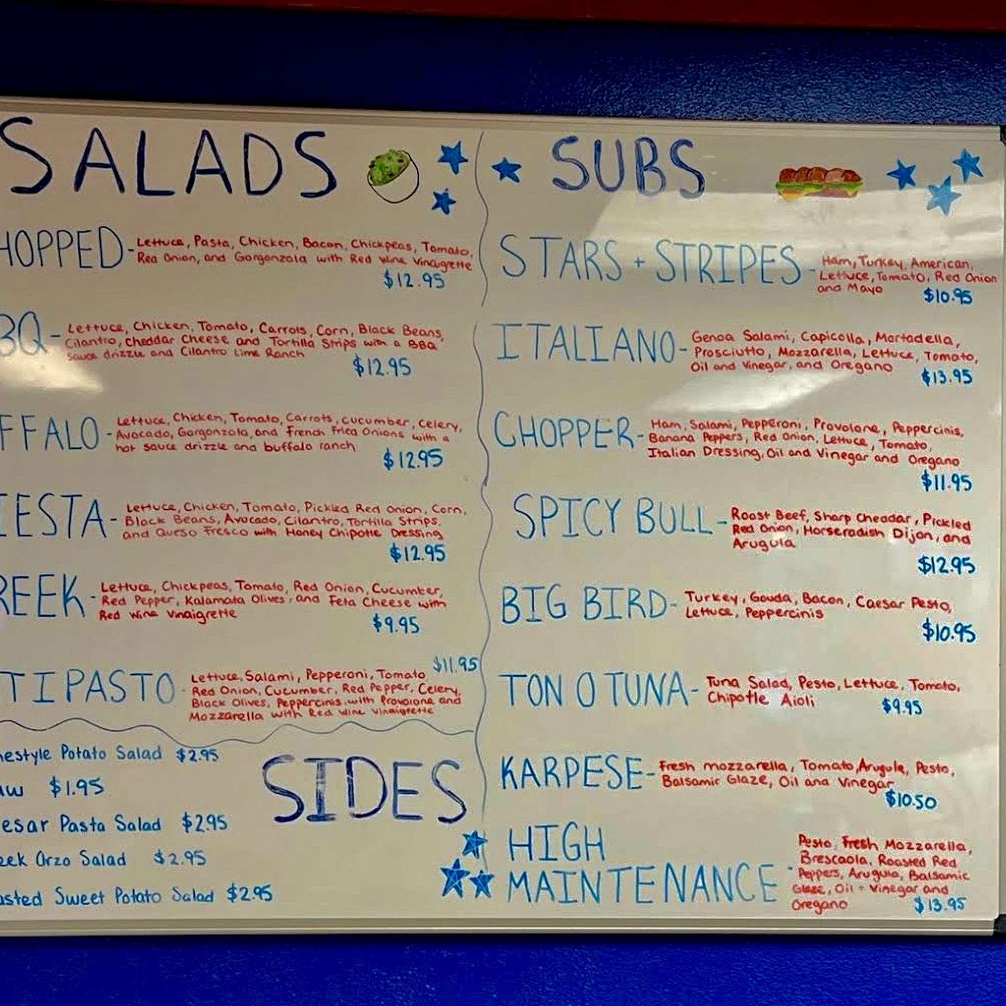 Hazelhurst Sub & Deli Menu