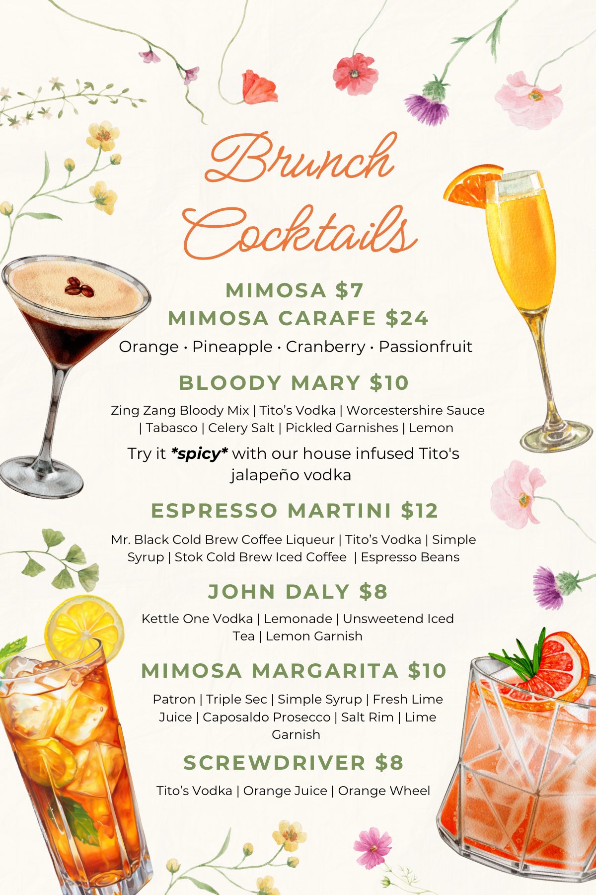 Long Drive Supper Club Menu