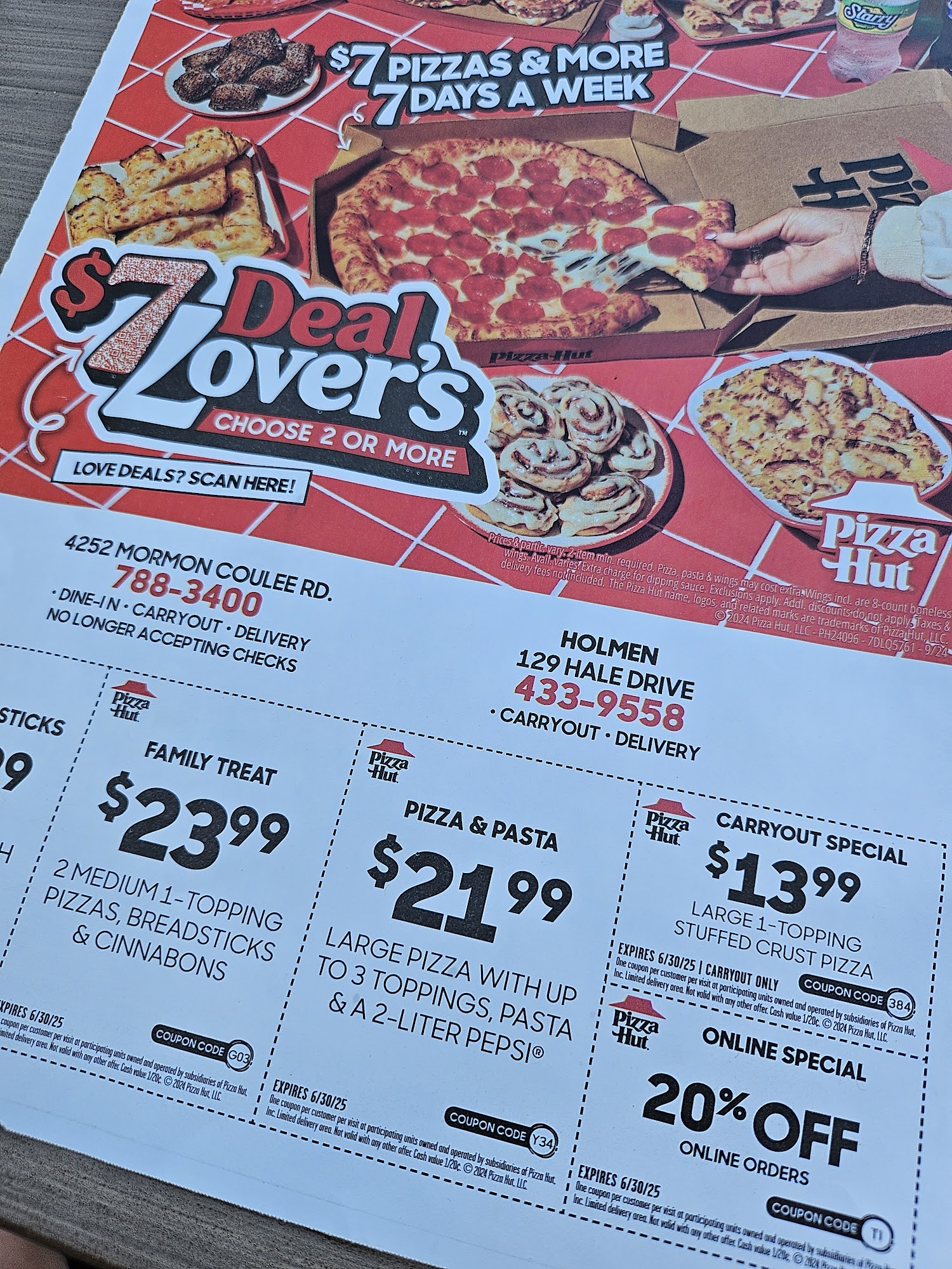 Pizza Hut Menu