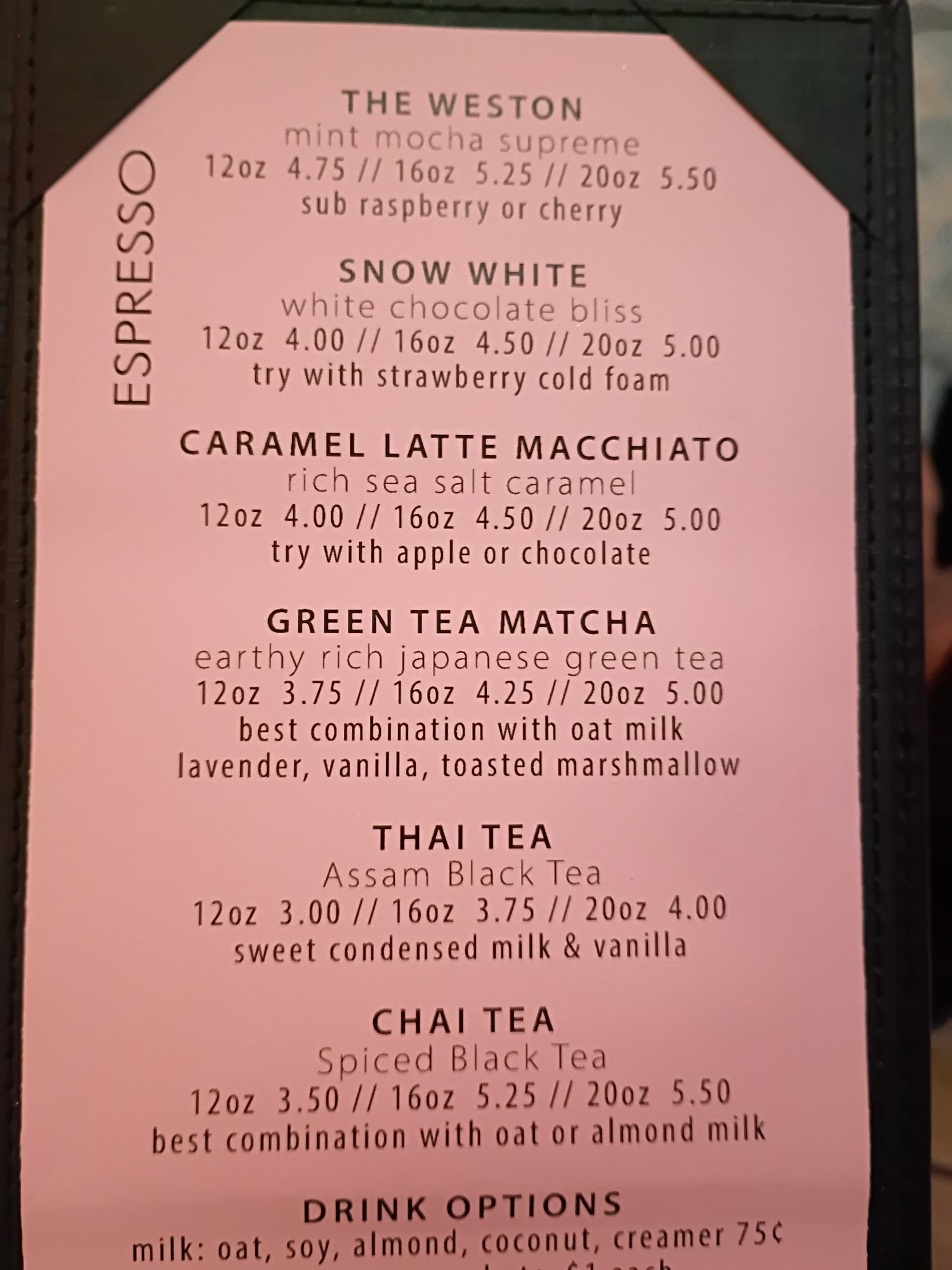 Sweet Chatchaya Menu
