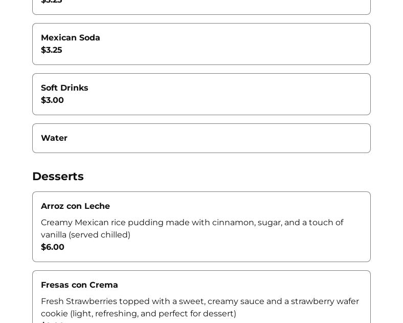 Taqueria Los Pachos Menu