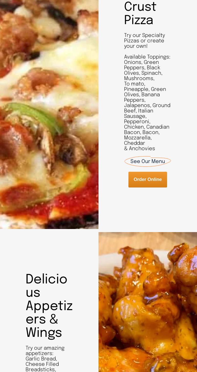 Pizza Station Menu