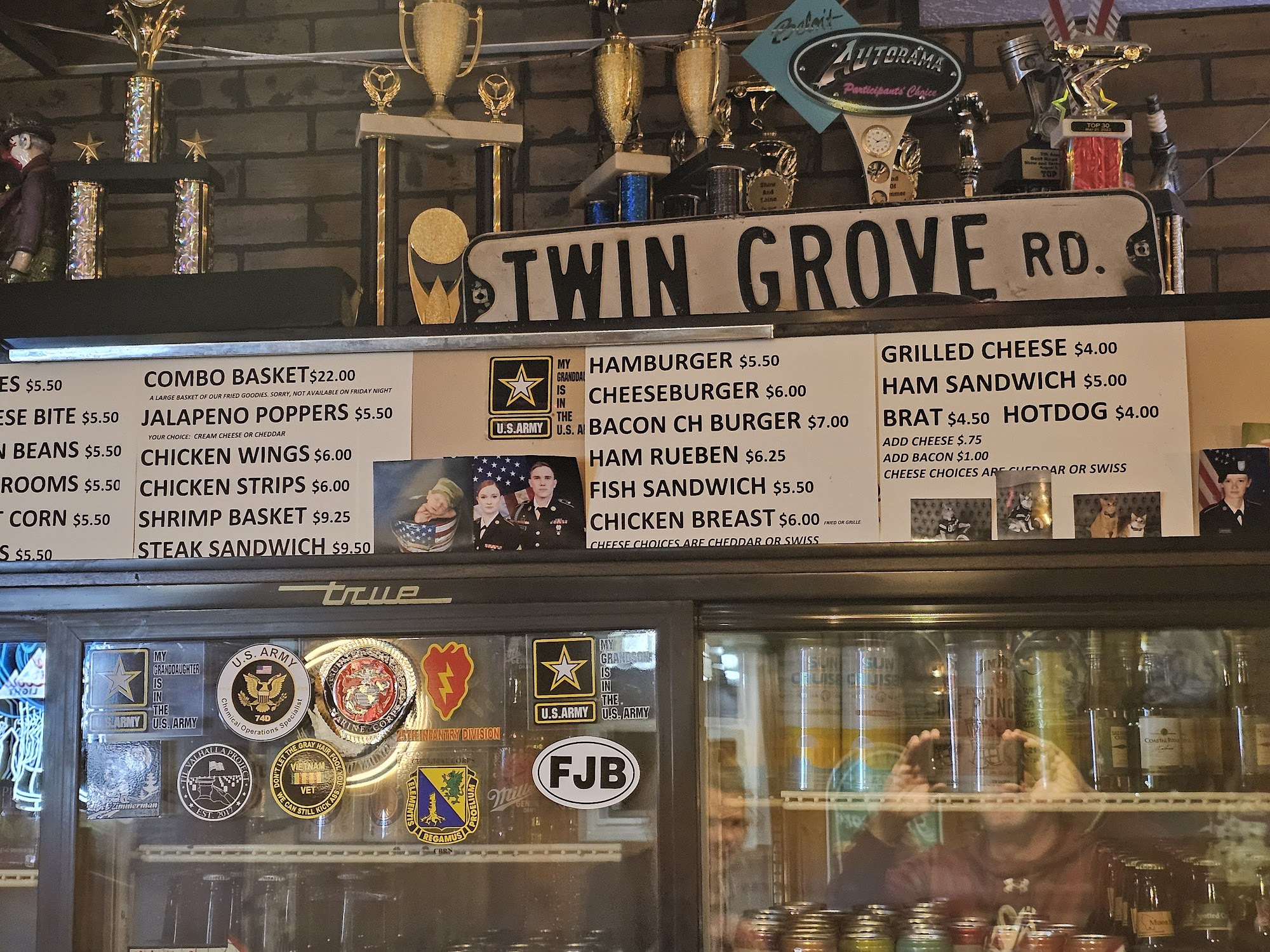 Twin Grove Stage Stop Menu