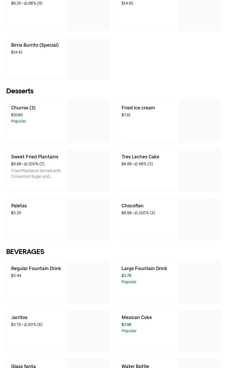 Muy Caliente Taco Broz llc Menu